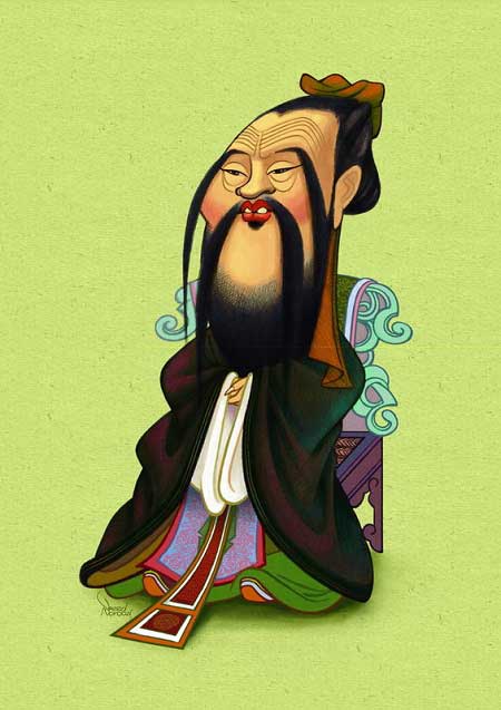 国外漫画大师笔下的孔子形象